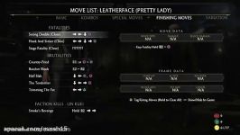 تمام بروتالیتی های LEATHERFACE در Mortal Kombat XL