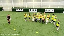 تمرین تکنیک ضربه دراپ در فوتبال 