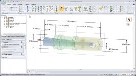 annotation dimensions در spaceclaim