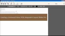 Creating a Horizontal Menu With Responsive Layout Maker