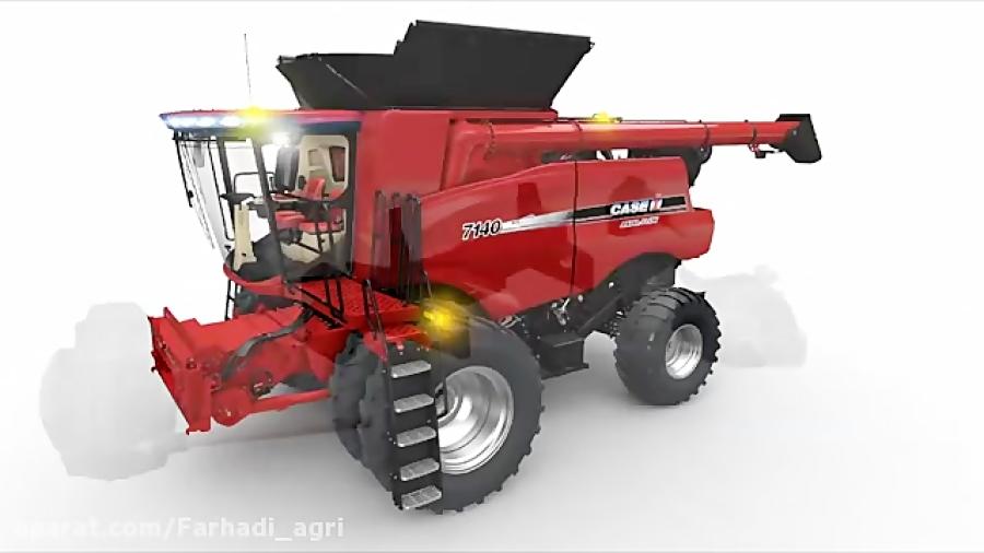 انیمیشن نحوه عملکرد کمباین های محوری CASE IH