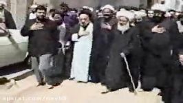 پیاده روی آیت الله وحید در عزای حضرت فاطمه علیها سلام