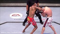 صحنه آهسته ضربات در مسابقات UFC