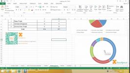 Excelpro.ir روش رسم نمودار دایره ای دونات در اکسل