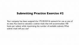 132.Subnetting Practice Exercise #2