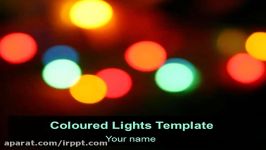 دانلود رایگان تم قالب پاورپوینت Coloured Lights