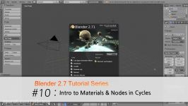 Blender B10 Blender 2.7 Tutorial # 10 Intro to Mater