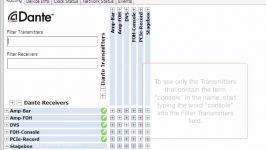 Using Device Filters در نرم افزار Dante Controller