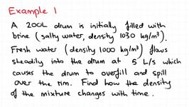 Overflow of a Tank with Changing Fluid Density