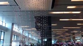 مجسمه باران متحرک در فرودگاه چانگی، سنگاپور  کجارو