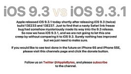 مقایسه سرعت iOS 9.3.1 IOS 9.3 در IPhone 5s