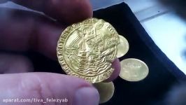 کشف سکه های طلا توسط فلزیاب