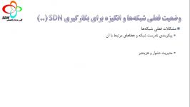 شبکه های نرم افزاری تعریف شده  SDN