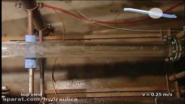 آزمایش وقوع پرش هیدرولیکی ورود حباب هوا داخل لوله آب
