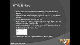 HTML Entitiesجلسه بیست سوم html