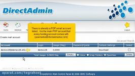 آموزش ساختن ایمیل شخصی POP3 در دایرکت ادمین