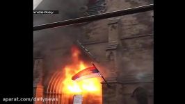 آتش سوزی در كلیسای تاریخی منهتن نیویورک