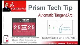 نحوه استفاده Automatic Tangent Arc در سالیدورک