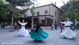 رقص سماع کنار بارگاه خانه شمس تبریزی در قونیه ترکیه