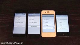 iPhone 5 vs ipod 5g vs iphone 4 vs ipod 4g test speed