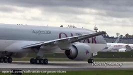 پرواز آزمایشی هواپیمای باری بوئینگ 777 باری قطر ایرویز