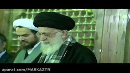 اقامه نماز امام خامنه ای کنار مرقد امام خمینی