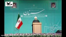 سرودخوانی کودکان سمنانی در حضور حسن روحانی