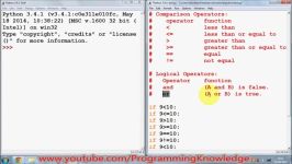 آموزش پایتون برای مبتدیان جلسه 11 عملگرهای مقایسه ای،