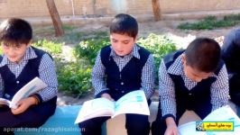 زنگ قرآن در حیاط  مدرسه تقوی شاد نوش آباد  آذر 1394