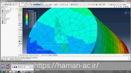 آموزش آباکوس بررسی تنش لهیدگی ABAQUS