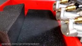 Moran Motorsport Atomizer injector spray pattern test