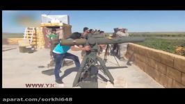 لحظه زیبا دیدنی انهدام مواضع داعش سلاح ATGM سوریه