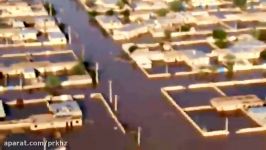 بازدید هوایی استاندار خوزستان مناطق سیل زده