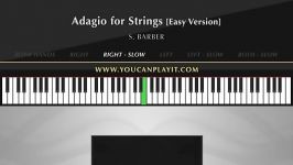 آموزش تصویری آهنگ Barber Adagio for Strings برای پیانو