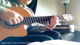 Del Asire Guitar Instructional Coverچگونه آهنگ دل اسیره