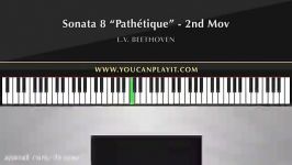 آموزش ورژن اصلی آهنگ Sonata Pathétique  بتهوون