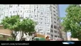 فیلم تخریب جنجالی طبقات بالای هتل آسمان در شیراز