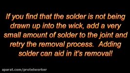 Removal of Solder Using Solder Wick