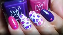 طراحی ناخن استفاده استنسیلشابلون DIY nail decal