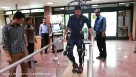 راه رفتن معلول T8 ربات اسکلت خارجی ایرانی اکسوپد