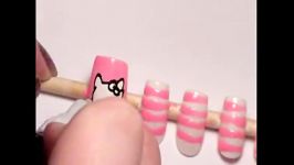 نقاشی hello kitty روی ناخن