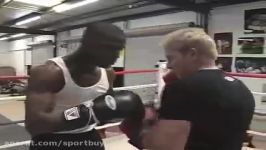 Floyd Mayweather demonstrates his boxing