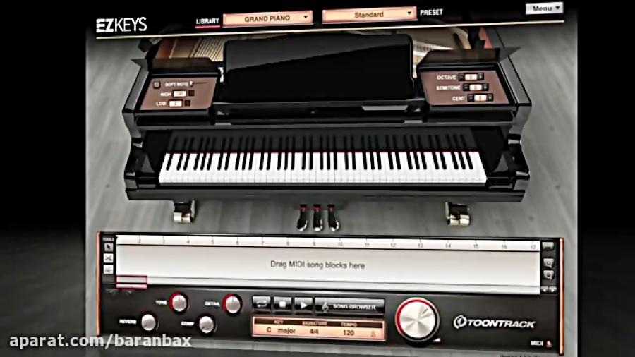 بررسی وی اس تی پیانو ToonTrack EZkeys Grand Piano