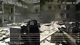 Battlefield 4 1080p High GTX 750 Ti vs. R7 260X Frame 