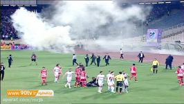 حرکت ناجوانمردانه بنگر پرسپولیسی هبا بازیکنان تراکتور