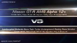 Lamborghini Gallardo UR Twin Turbo vs Nissan GT R AMS A