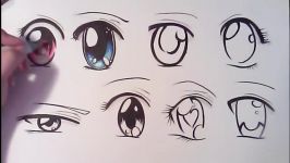 How to draw anime eyes 8 different ways # 1