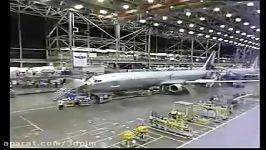 Boeing 737 assembly line.Lean Production Manufacturing