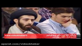 شعرخوانی طلبهء شاعر در حضور رهبر انقلاب