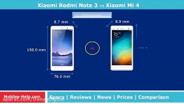مقایسه Xiaomi Redmi Note 3 Xiaomi Mi 4